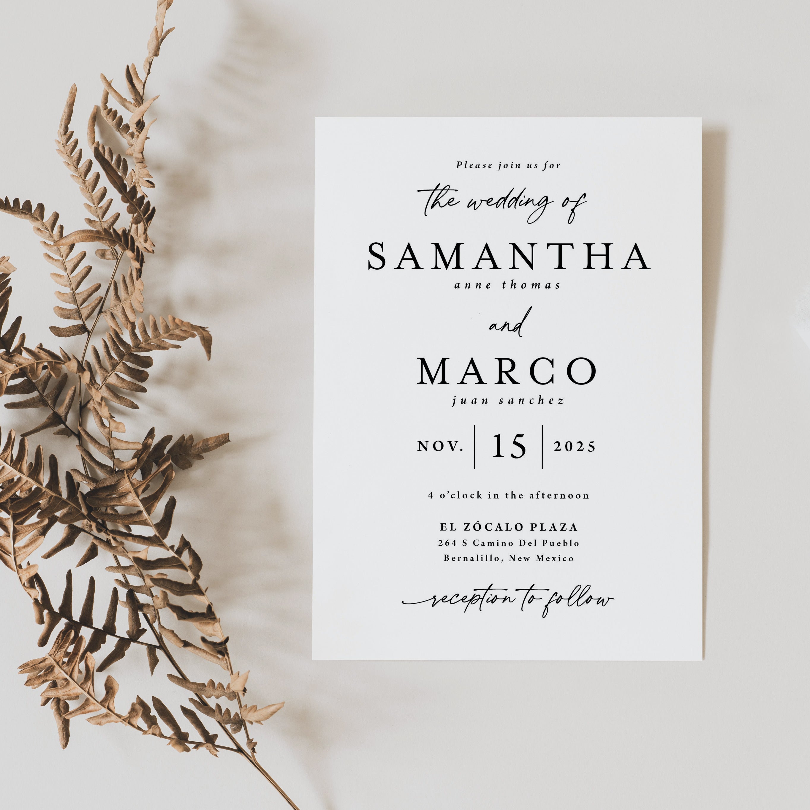 Classic and formal wedding products.