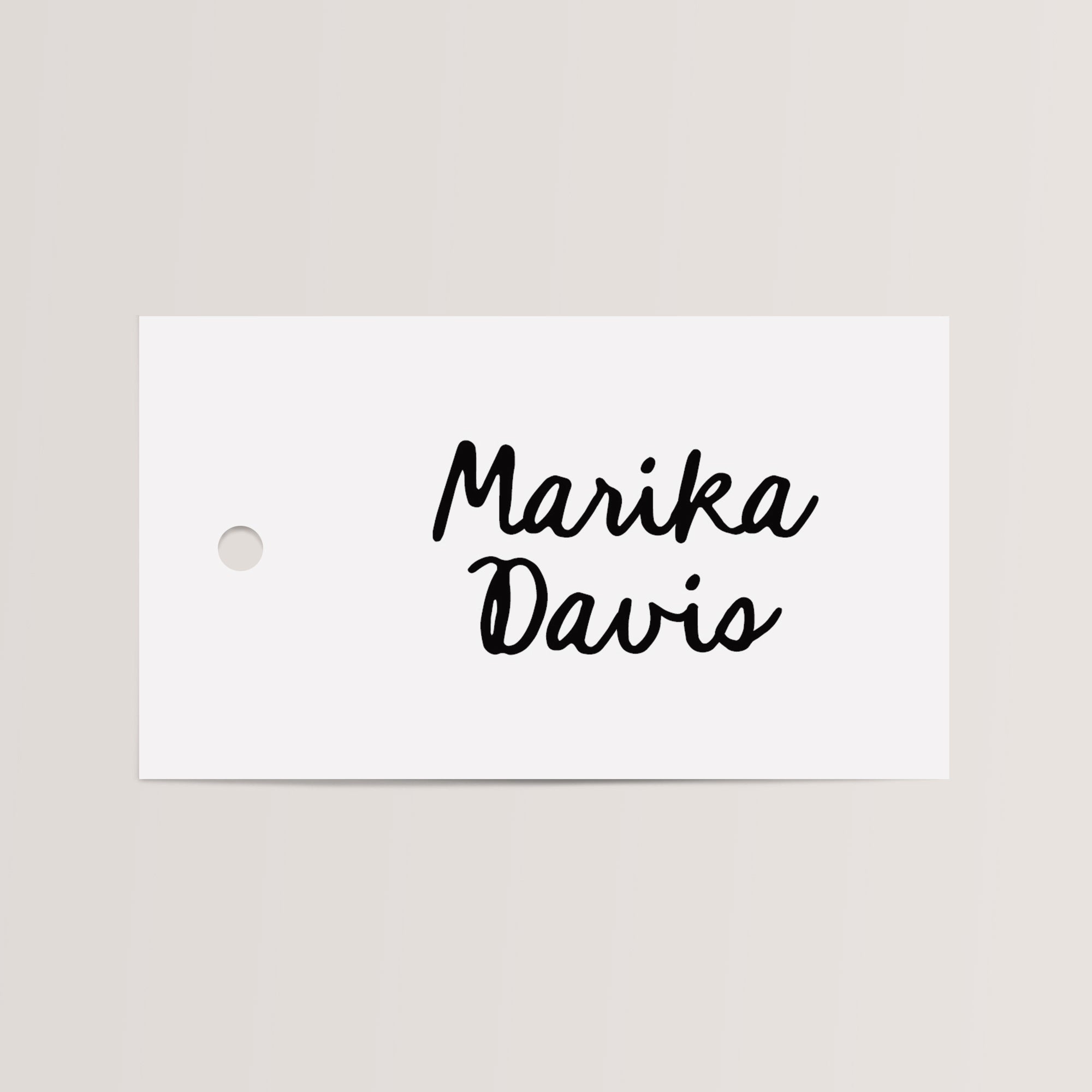 Personalized Hand Drawn Style Name Cards with Chiffon Ribbon that are printed for you with black ink on thick, smooth, white card stock and include the ribbon! You can choose the color of ribbon. Perfect for any occasion:
Weddings and Rehearsal Dinners
Baby Shower, Bridal Shower, Wedding Shower, Business Party, Corporate Event, or Events with assigned seating.