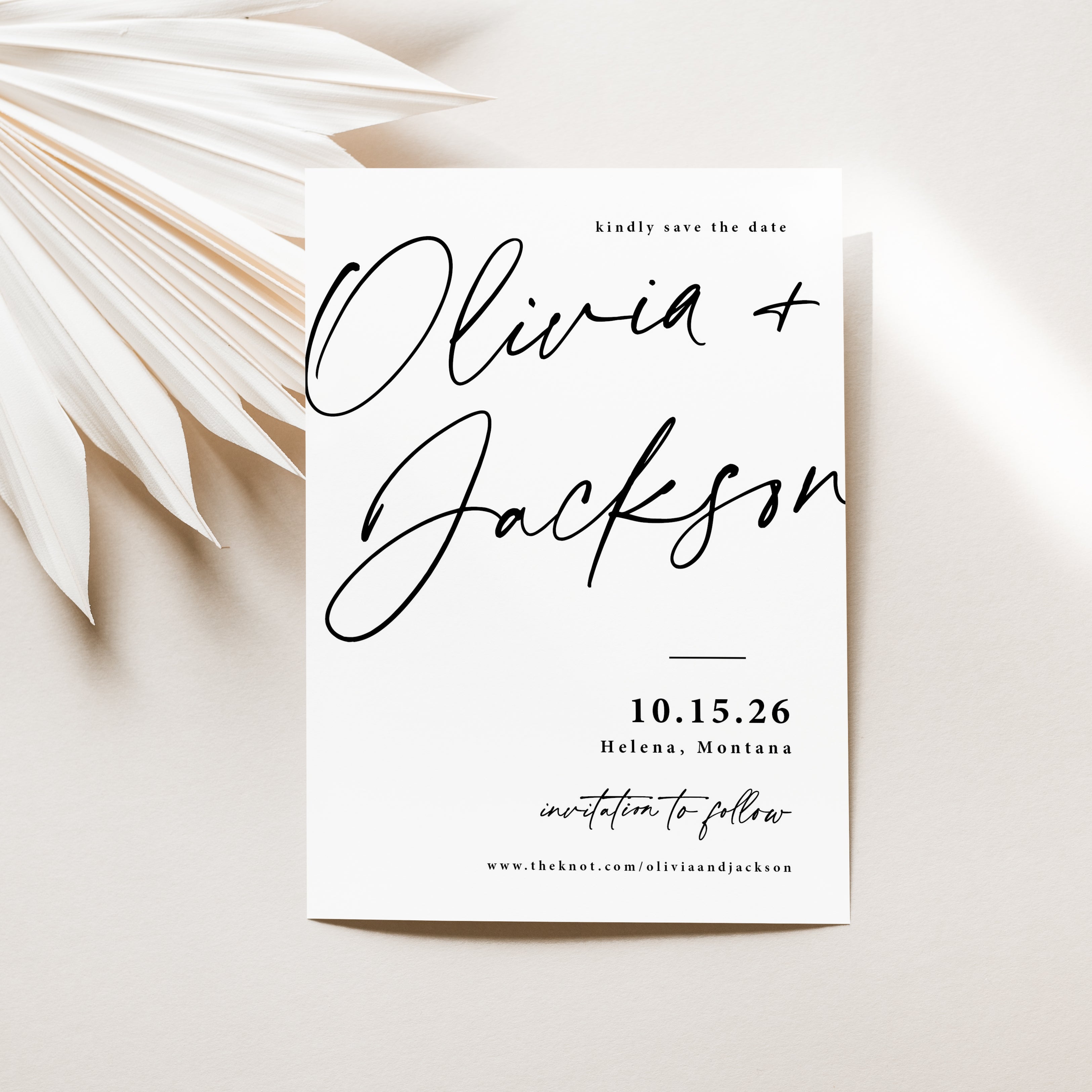 Wedding save the dates by Olive Invites.