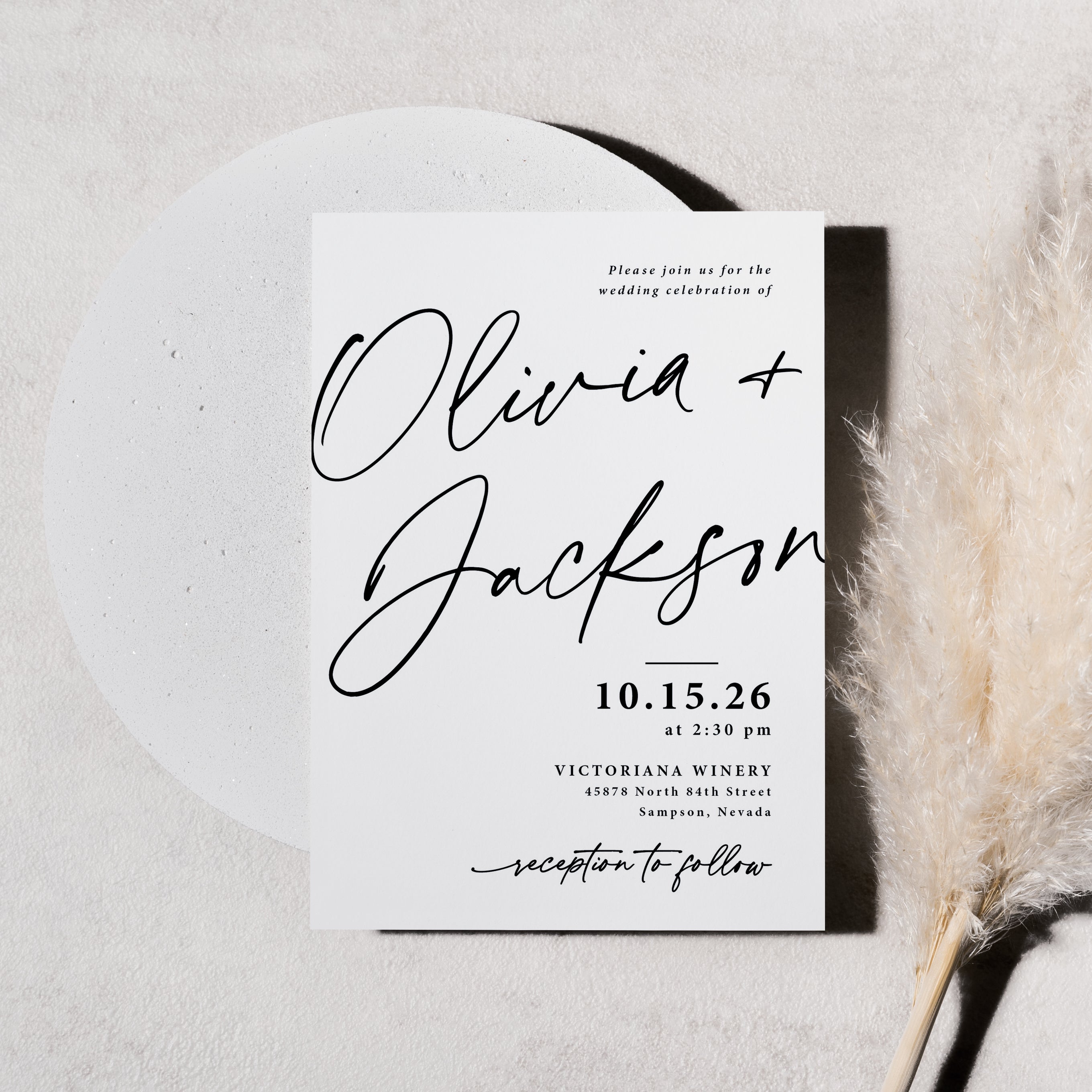 Simple and Minimalist wedding products.