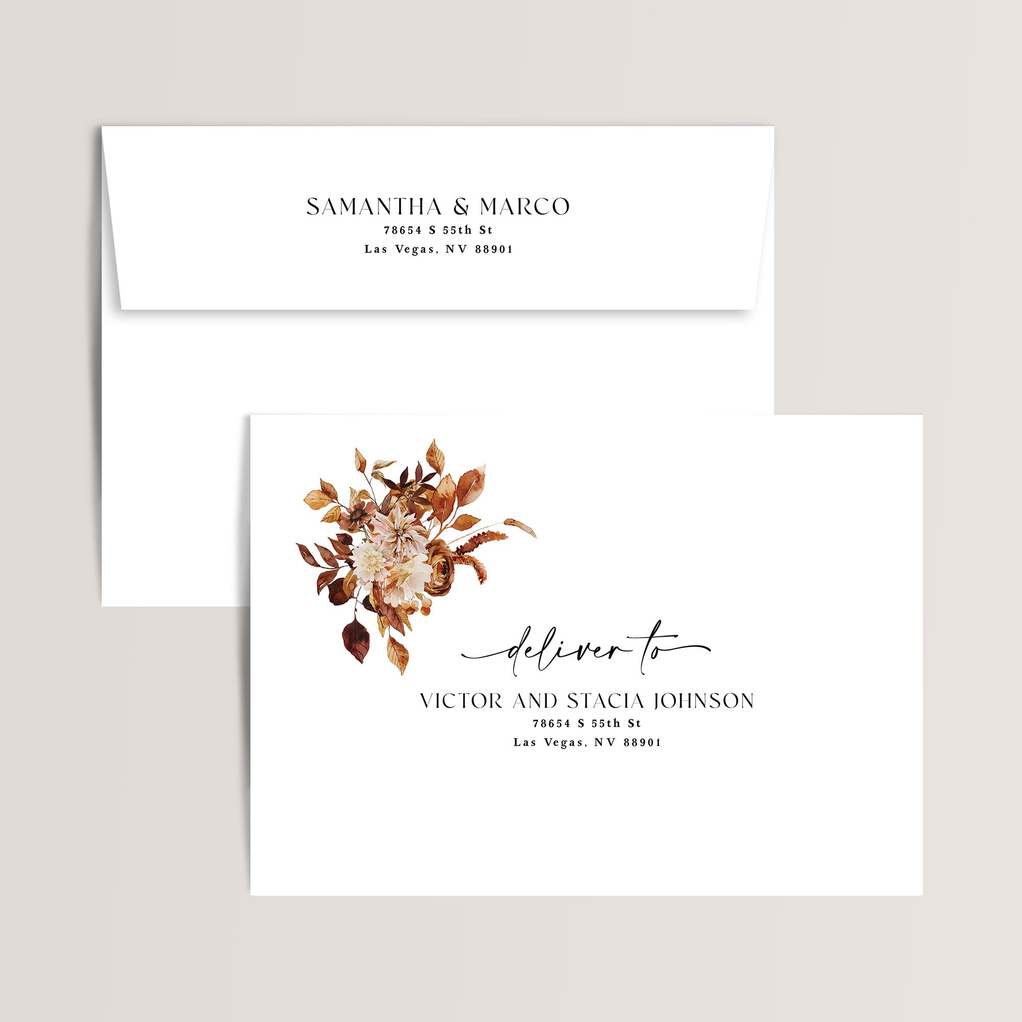 Envelope printing from Olive Invites.