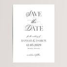 Simple wedding save the date card without photos. It includes white envelopes.