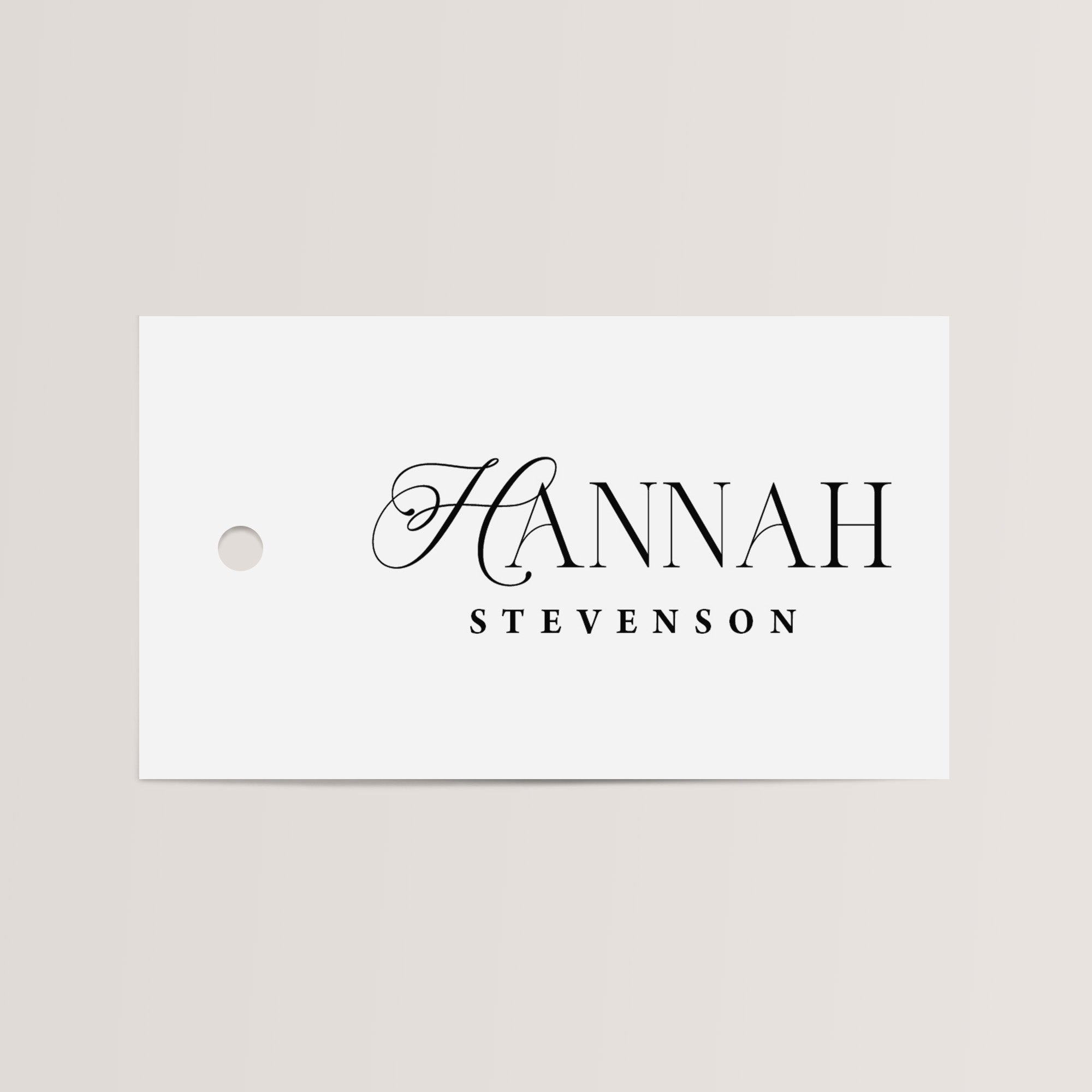 Personalized Old Money Place Cards with Black Chiffon Ribbon in black ink that are printed for you on thick, smooth, white card stock! Perfect for any occasion: Weddings and Rehearsal Dinners, Baby Shower, Bridal Shower, Wedding Shower, Business Party, Corporate Event and Events with assigned seating.