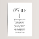 Printed wedding seating chart cards with the names personalized. The cards are either 4x6 inches or 5x7 inches.