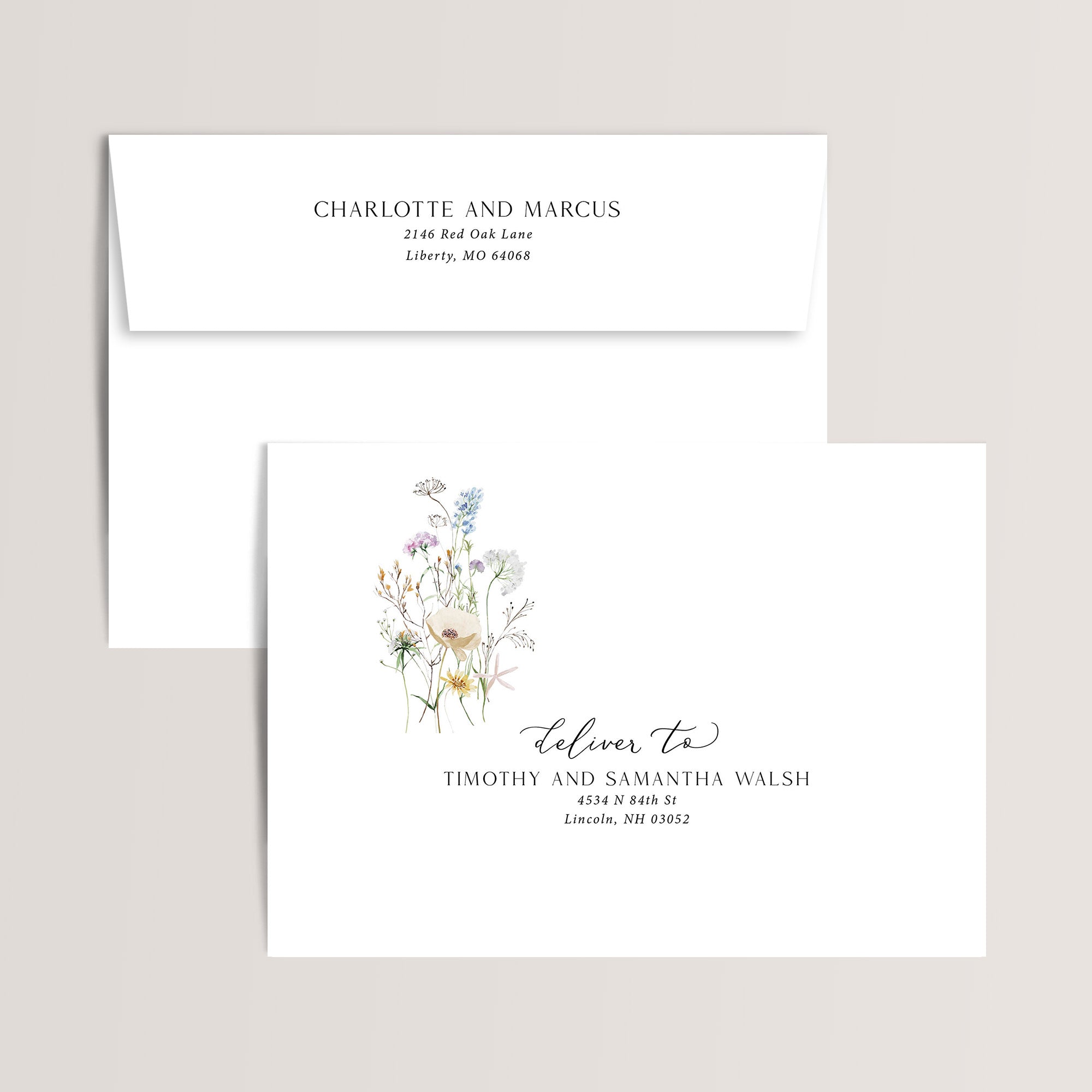 Envelope printing from Olive Invites.