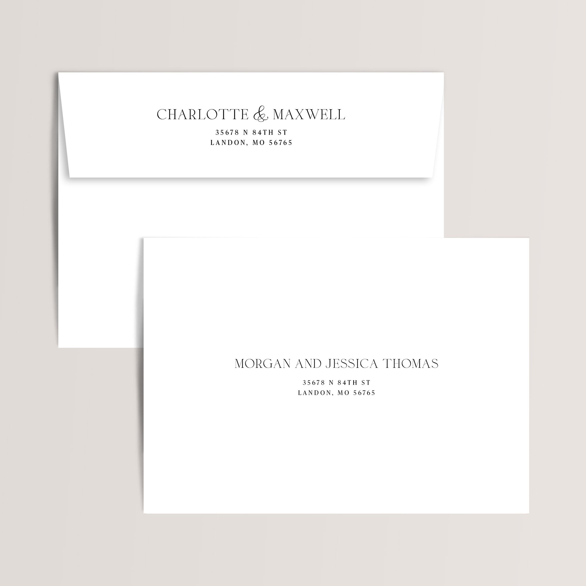Envelope printing from Olive Invites.