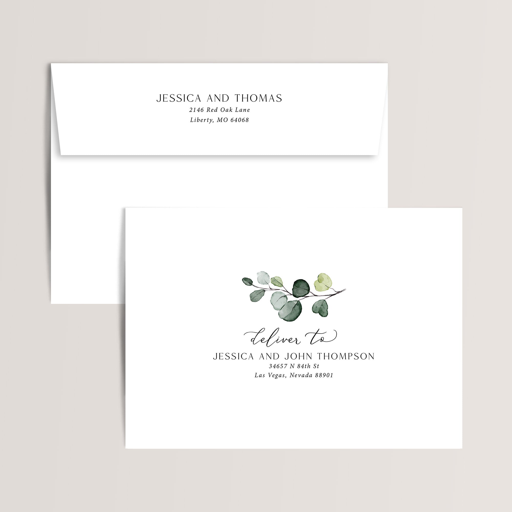 Envelope printing from Olive Invites.