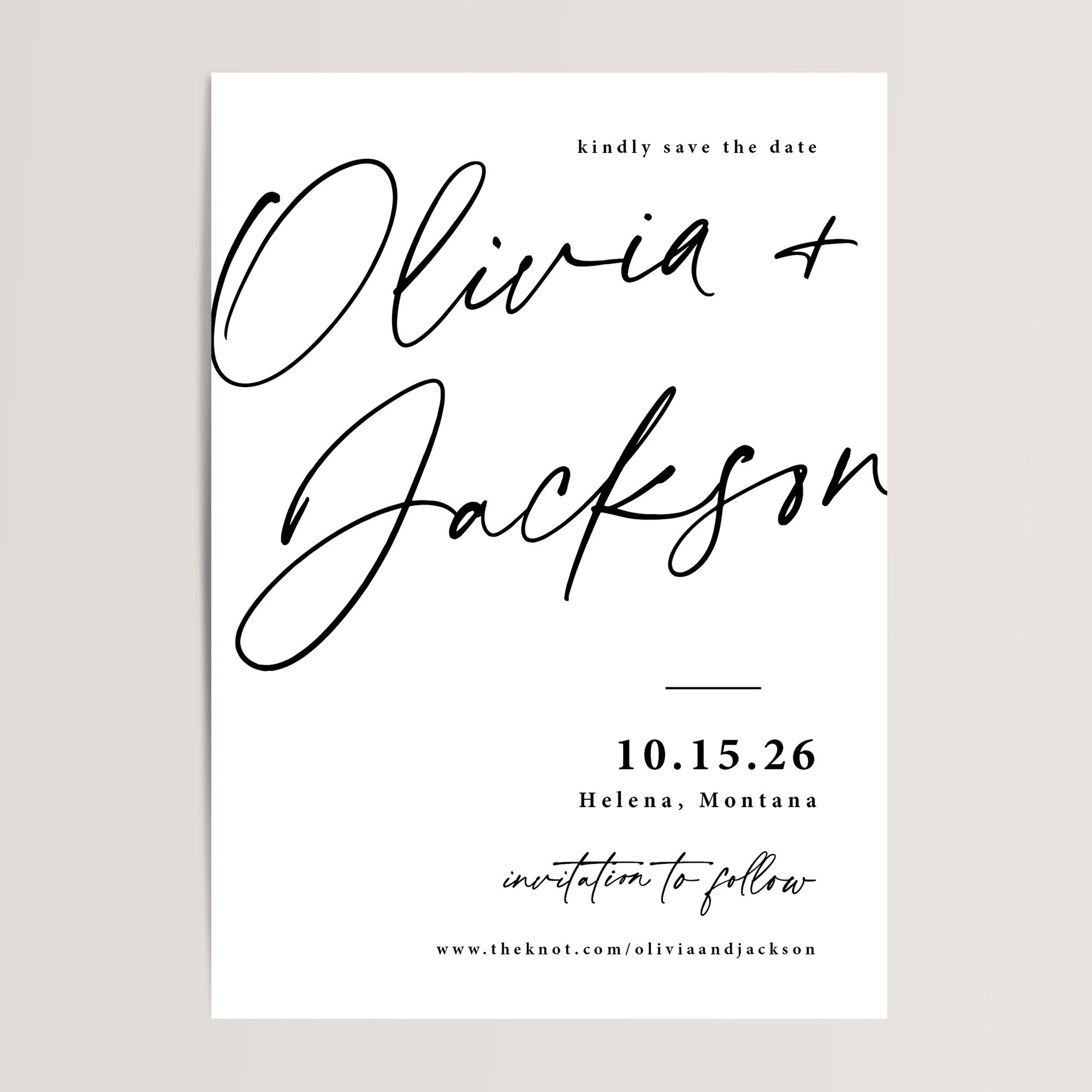 Simple black and white save the date cards for your modern wedding
Our save the dates are elegant, timeless, and budget-friendly. These minimalist cards are the perfect way to announce your wedding with style and ease.