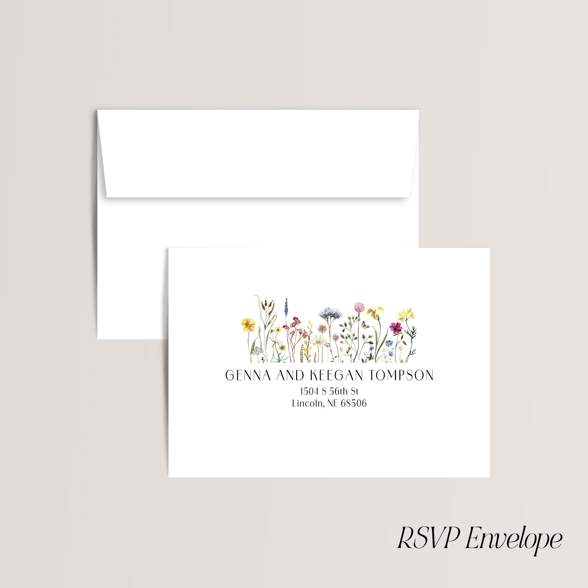 RSVP envelope printing