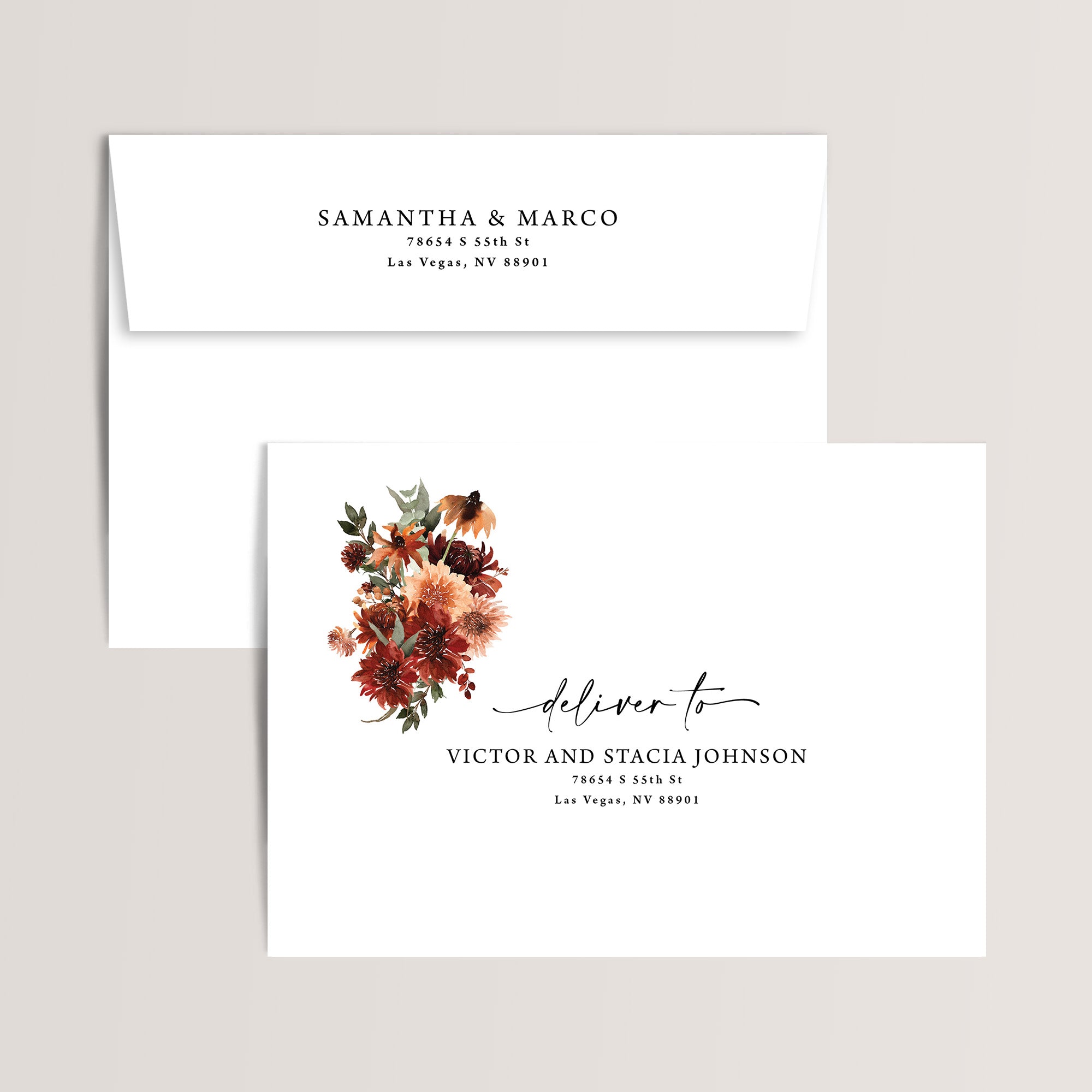 Envelope printing from Olive Invites.