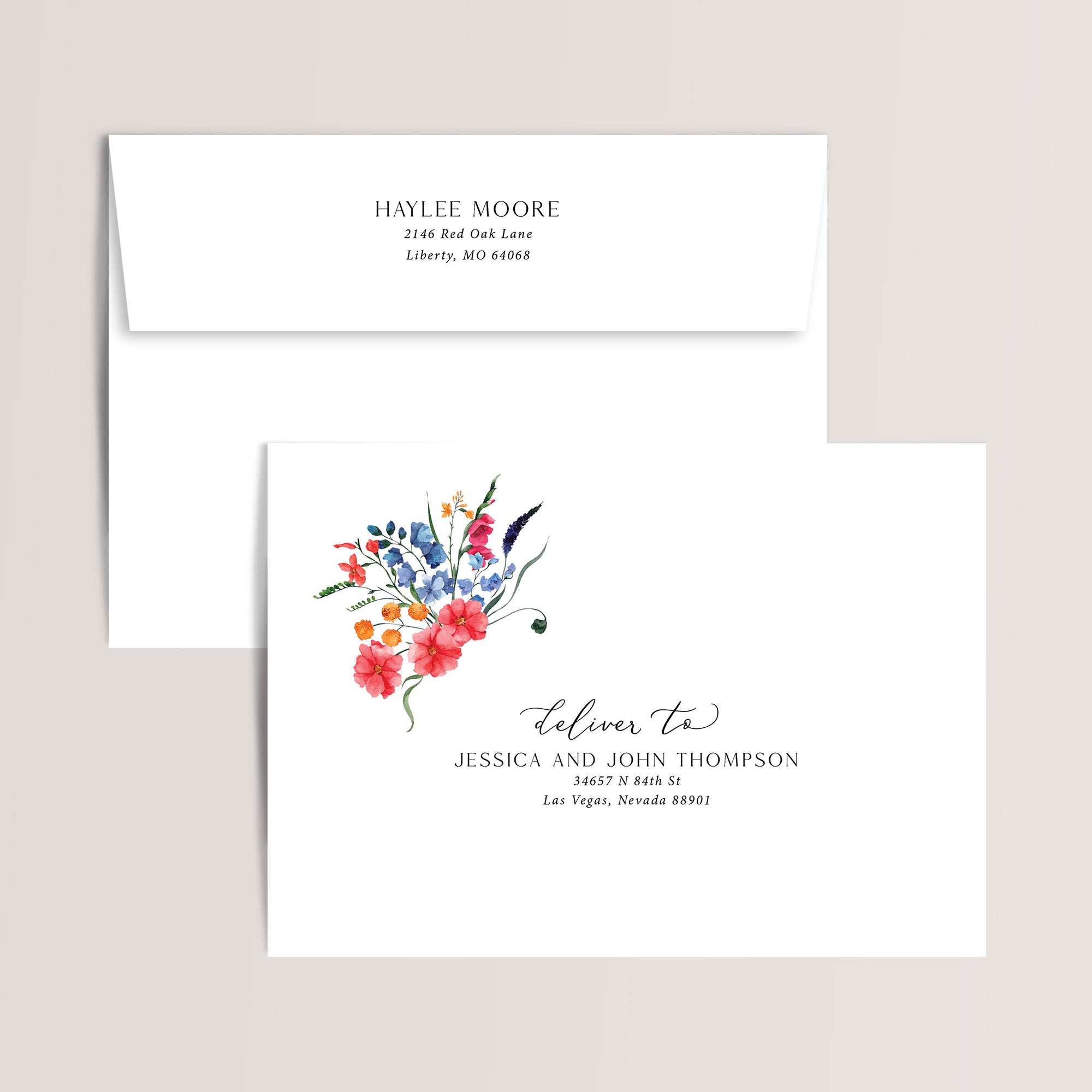 Envelope printing from Olive Invites.