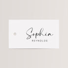 Personalized Wedding Place Cards with Chiffon Ribbon that are printed for you with black ink on thick, smooth, white card stock and include the ribbon! You can choose the color of ribbon. Perfect for any occasion:

Weddings and Rehearsal Dinners
Baby Shower, Bridal Shower, Wedding Shower, Business Party, Corporate Event,  or Events with assigned seating.