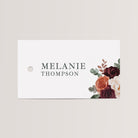 Personalized Name Cards with Burgundy Chiffon Ribbon that are printed for you with black ink on thick, smooth, white card stock and include the ribbon! You can choose the color of ribbon. Perfect for any occasion: Weddings and Rehearsal Dinners, Baby Shower, Bridal Shower, Wedding Shower, Business Party, Corporate Event or Events with Assigned Seating