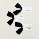 Personalized Place Cards with Table Numbers and Chiffon Ribbon that are printed for you in black ink on thick, smooth, white card stock! Perfect for any occasion: Weddings and Rehearsal Dinners, Baby Shower, Bridal Shower, Wedding Shower, Business Party, Corporate Event and Events with assigned seating.