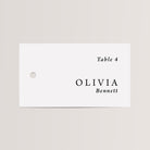 Personalized Place Cards with Table Numbers and Chiffon Ribbon that are printed for you in black ink on thick, smooth, white card stock! Perfect for any occasion: Weddings and Rehearsal Dinners, Baby Shower, Bridal Shower, Wedding Shower, Business Party, Corporate Event and Events with assigned seating.