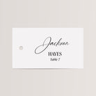 Personalized Name Cards with Table Numbers and Chiffon Ribbon that are printed for you in black ink on thick, smooth, white card stock! Perfect for any occasion: Weddings and Rehearsal Dinners, Baby Shower, Bridal Shower, Wedding Shower, Business Party, Corporate Event and Events with assigned seating.
