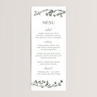 Add a touch of elegance to your celebration with our wedding dinner menu cards printed with dark green florals. Perfect for a modern wedding reception, these professionally printed menu cards are crafted on thick, smooth white cardstock for a high-quality feel your guests will notice.