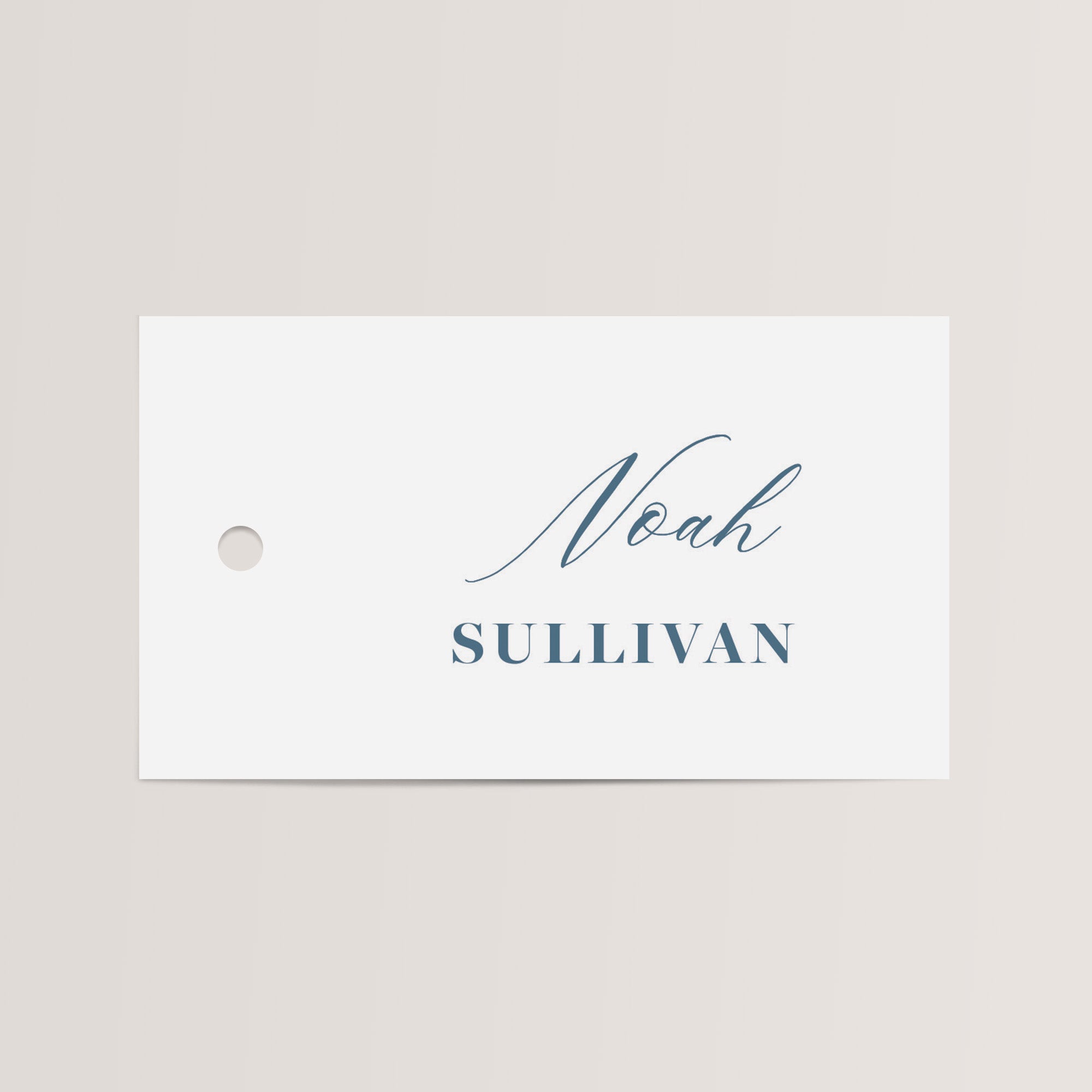 Personalized Place Cards with Dusty Blue Chiffon Ribbon in blue ink that are printed for you on thick, smooth, white card stock! Perfect for any occasion: Weddings and Rehearsal Dinners, Baby Shower, Bridal Shower, Wedding Shower, Business Party, Corporate Event or Events with assigned seating.