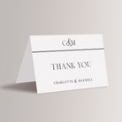 Personalized Monogram Wedding Thank You Cards that are printed for you and include envelopes. 