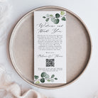 Make your guests feel truly welcomed and appreciated with these elegant wedding table thank you cards. Designed to sit beautifully at each place setting, these cards combine a heartfelt message with a photo sharing QR code so guests can easily upload their pictures from your special day and share the love.