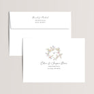 Garden party soft watercolor pastel floral envelope printing for your wedding invitations. 