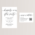 Happily Ever After Reception Invitation Suite with QR Code RSVP Card

Sophisticated and budget-friendly, our black-and-white Happily Ever After reception invitation suite is the perfect choice for a modern, minimalist, or elegant celebration. Printed on smooth, high-quality cardstock, each RSVP/details card features a scannable QR code, providing your guests with easy access to your website for all the important details and they can RSVP there too.