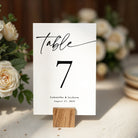 Simple wedding table numbers in black and white that are printed for you on thick card stock! The design is perfect for the minimalist wedding and your guests will love them. These work well for an elegant wedding.