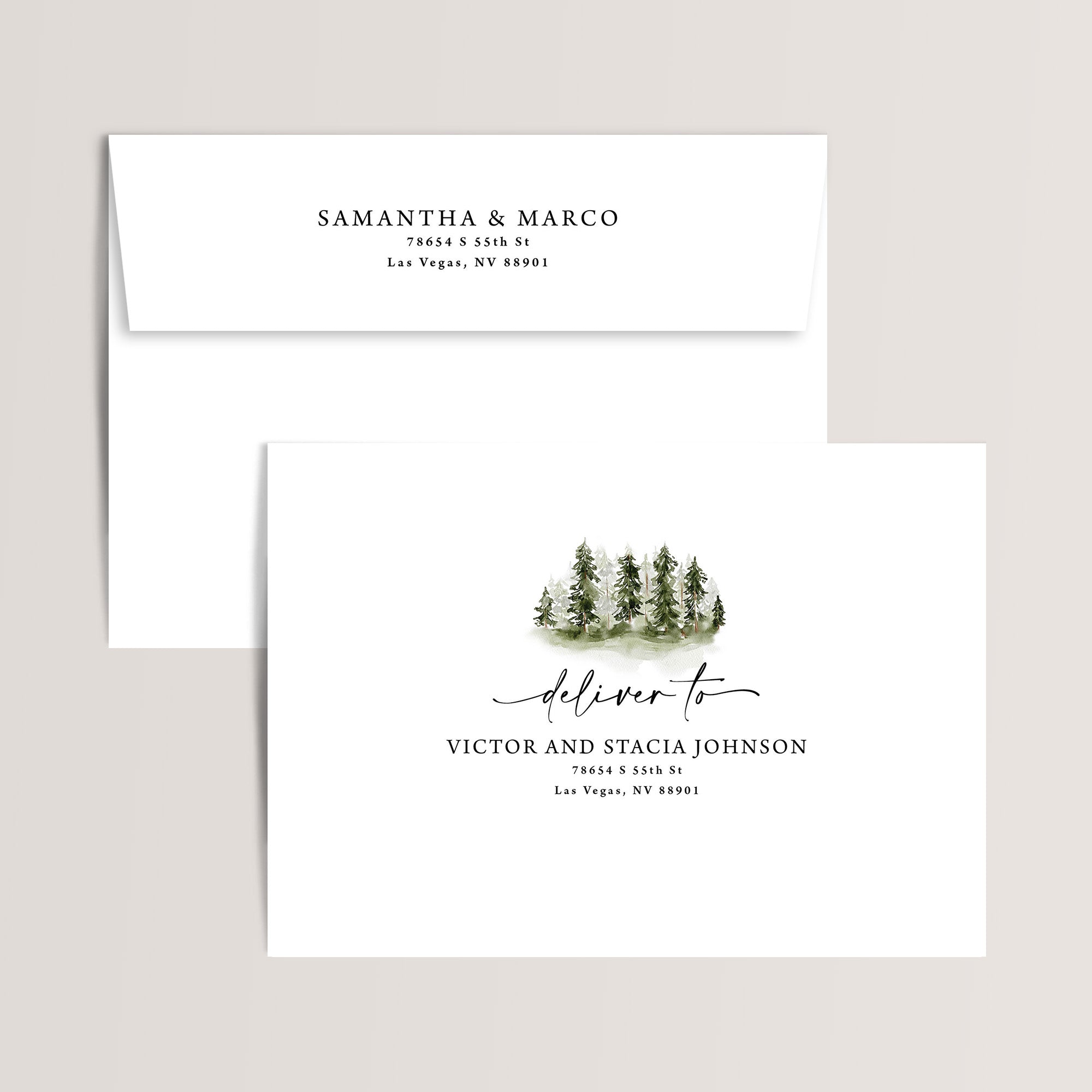 Envelope printing from Olive Invites.