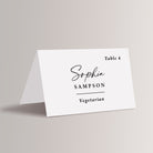 Simple wedding place cards with meal choice that are printed for you. 
