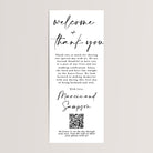 Make your guests feel truly welcomed and appreciated with these simple and modern wedding table thank you cards. Designed to sit beautifully at each place setting, these cards combine a heartfelt message with a photo sharing QR code so guests can easily upload their pictures from your special day and share the love.