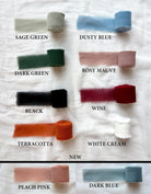 Chiffon ribbon colors to choose from. 